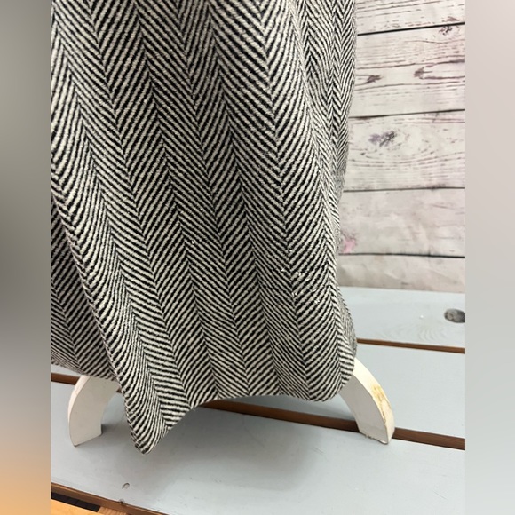 Glamorous TALL Longline Coat in Herringbone Size 4 Tall - Picture 5 of 12